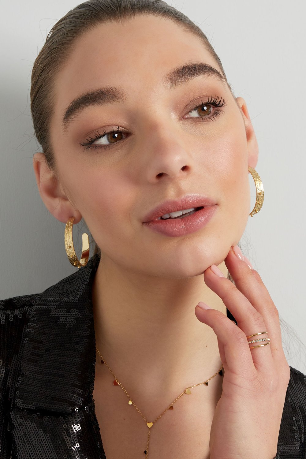 FRENCH RIVIERA | Éclat Hoops – embossed surgical steel rings