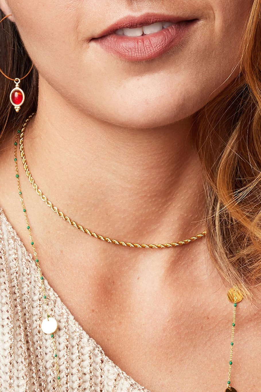 French Riviera | Élise Twist – twisted surgical steel necklace (gold)
