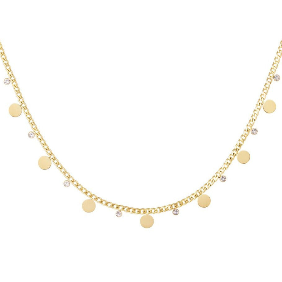 French Riviera | Luna Glow – surgical steel plate necklace (gold)