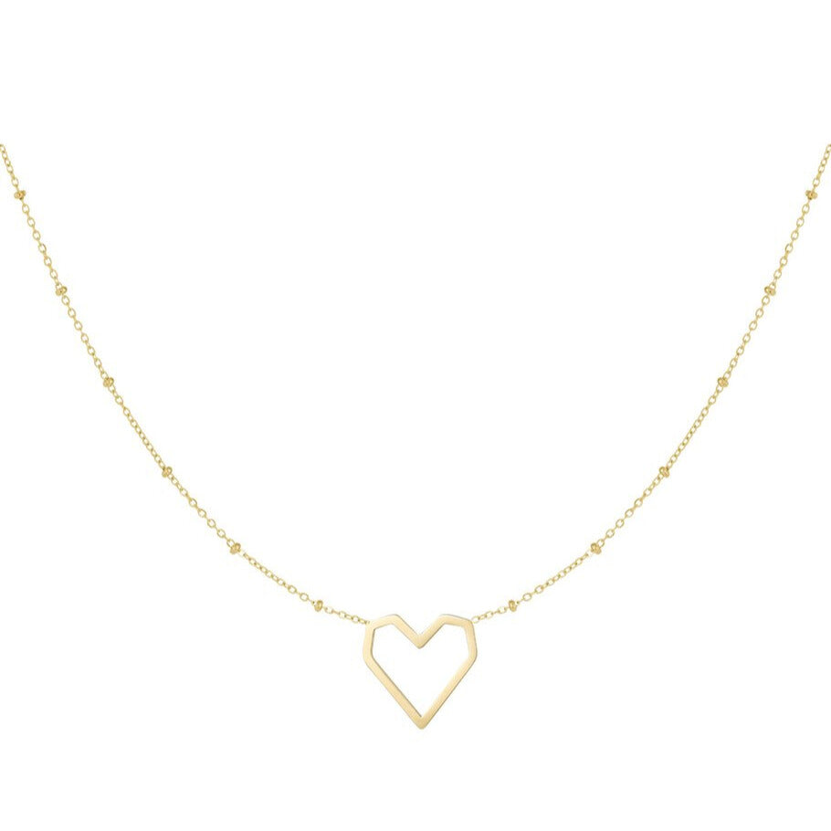 French Riviera | Amour Line – heart necklace (gold)