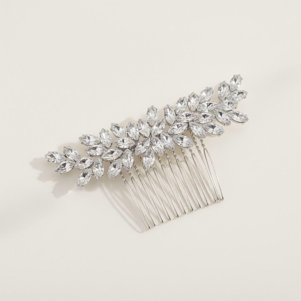 ROMANCE | Arianna silver-tone clear stone bun decoration
