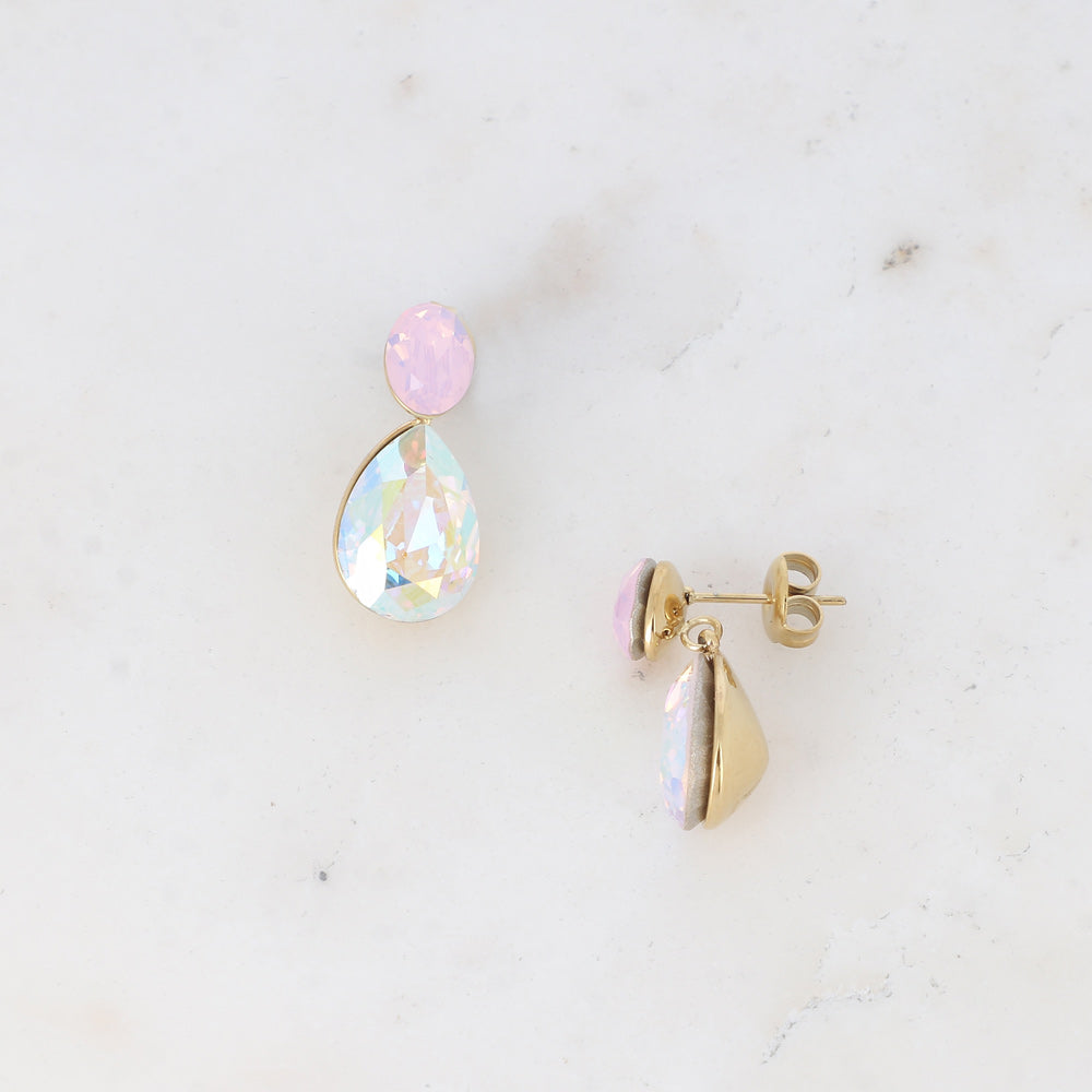 BOHM PARIS | Boucles Opale Lumière – drop earrings with an opal shimmer
