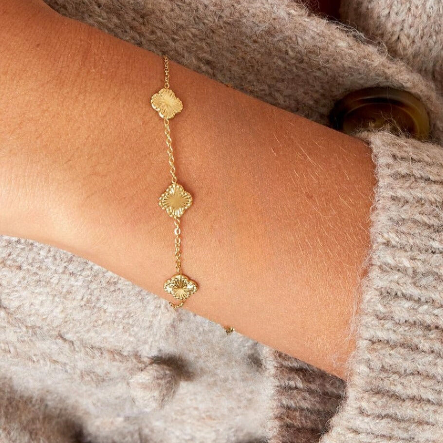 FRENCH RIVIERA | Belle Clover surgical steel bracelet (silver)