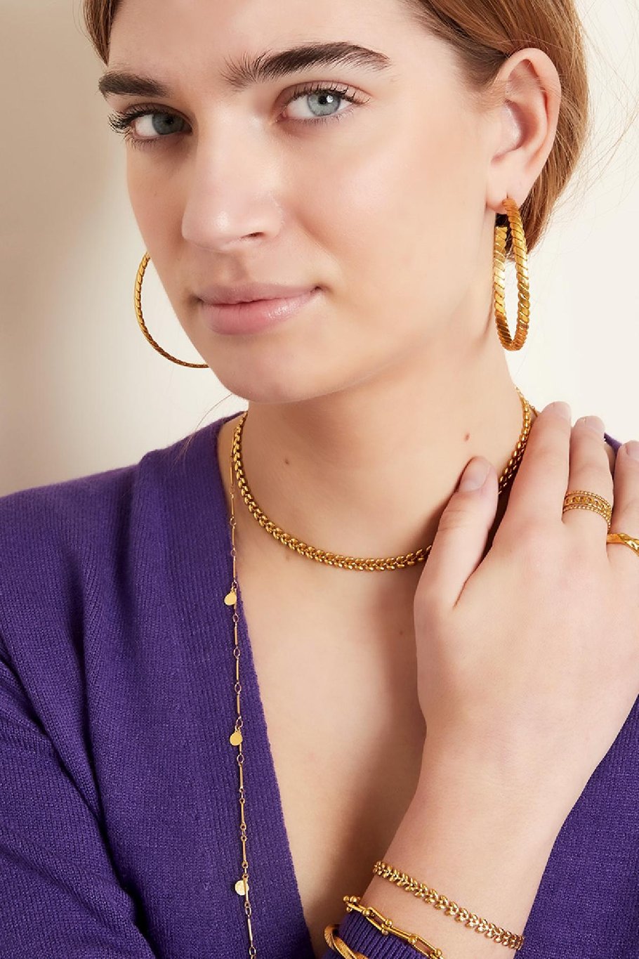 FRENCH RIVIERA | Ivy Gold chain-like surgical steel bracelet