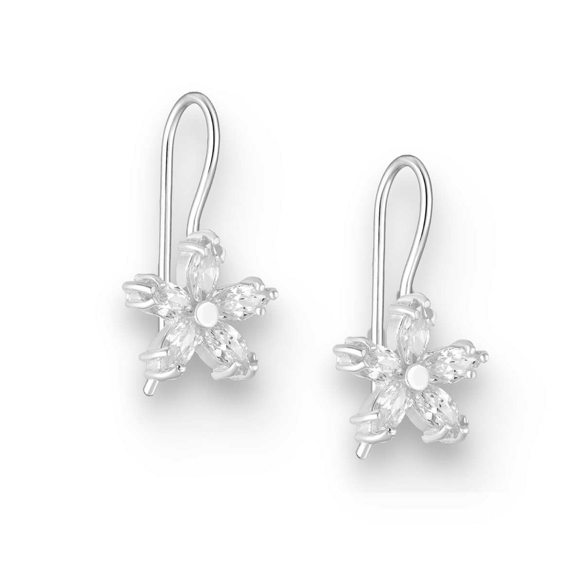 PREMIUM COLLECTION | Flora -kirkkaat hopeakorvakorut kukkakoristein