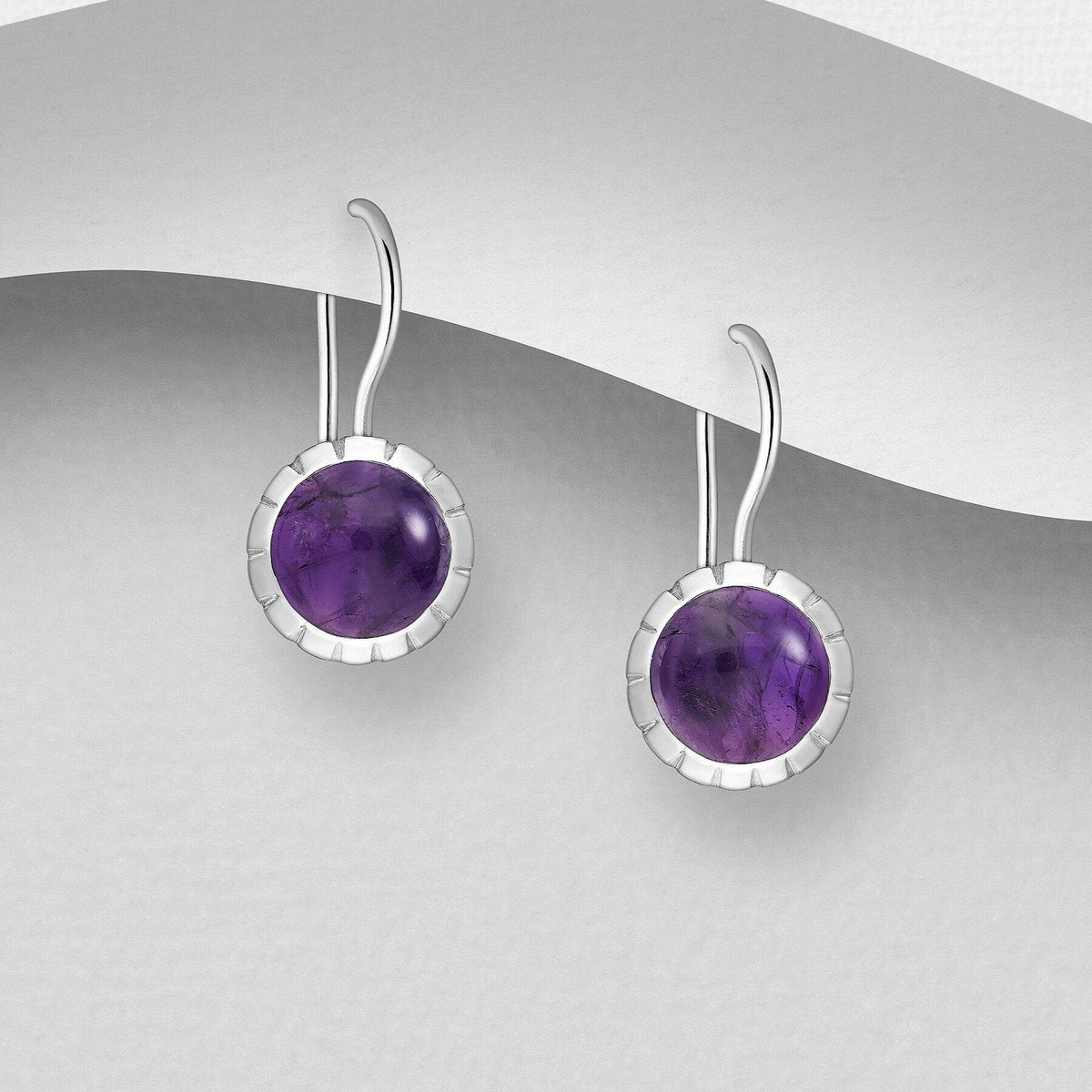 PREMIUM COLLECTION | Evelina silver earrings with amethyst