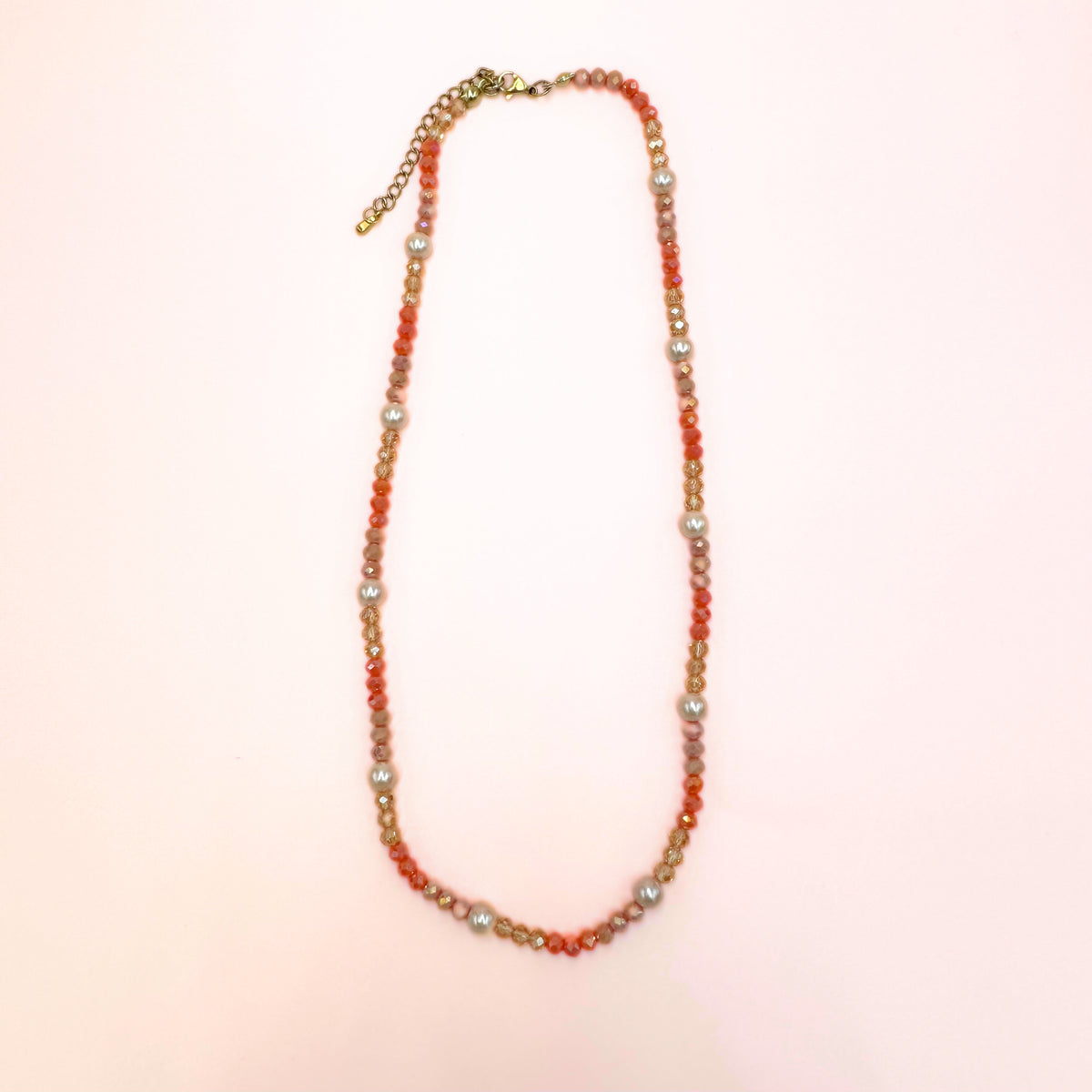 Jolie Sunset Handmade Necklace (Sunset Shades, Gold)