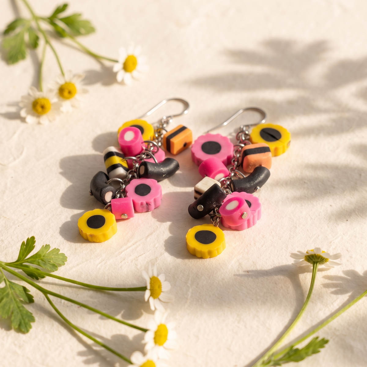 Earrings, Fruit Salad - colorful fruit salad earrings