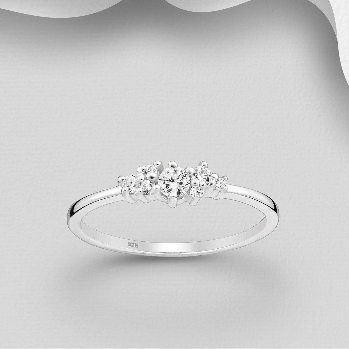 PREMIUM COLLECTION | Celestine – romanttinen hopeasormus kirkkaalla kivellä