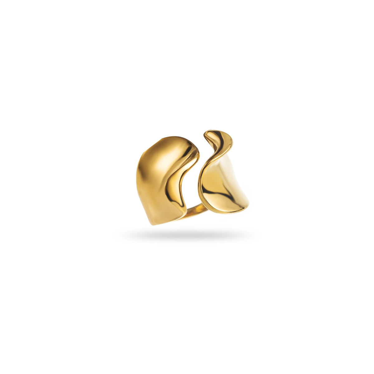 FRENCH RIVIERA | Louna - modern ring made of surgical steel (gold)