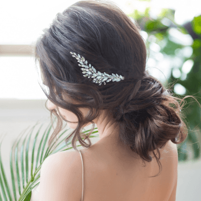 ATHENA BRIDAL | Sandrine -opaalinhohtoinen hiuskoristepakkaus (hopea)