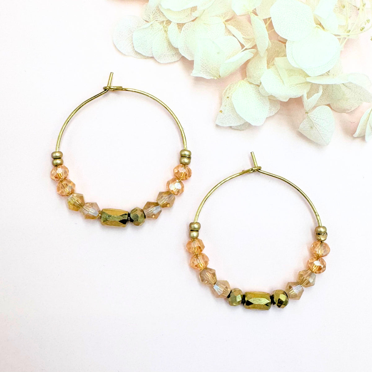 Jolie Sand handmade pearl rings (sand tones, gold)