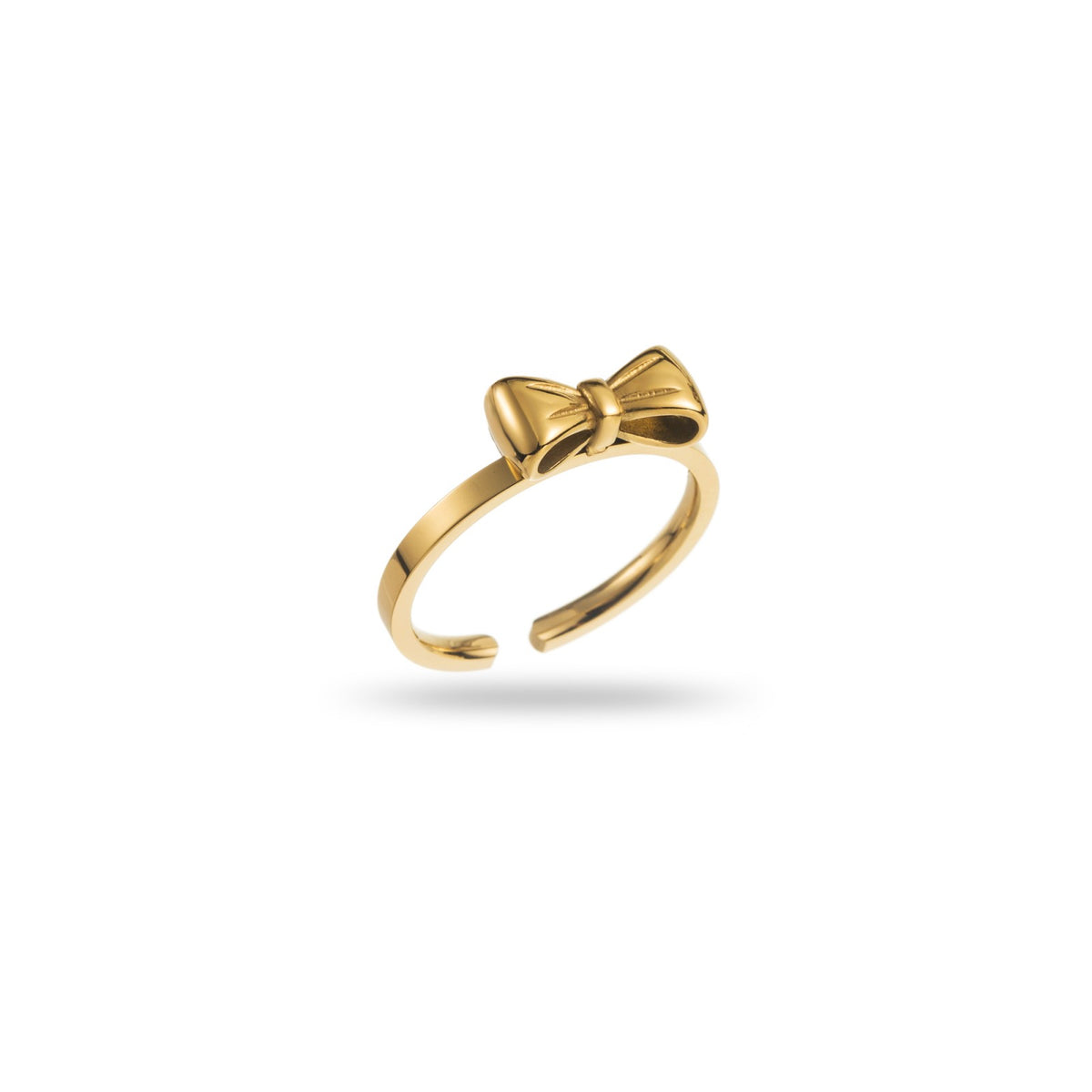 FRENCH RIVIERA | Velvet Bow Ring made of surgical steel (gold)