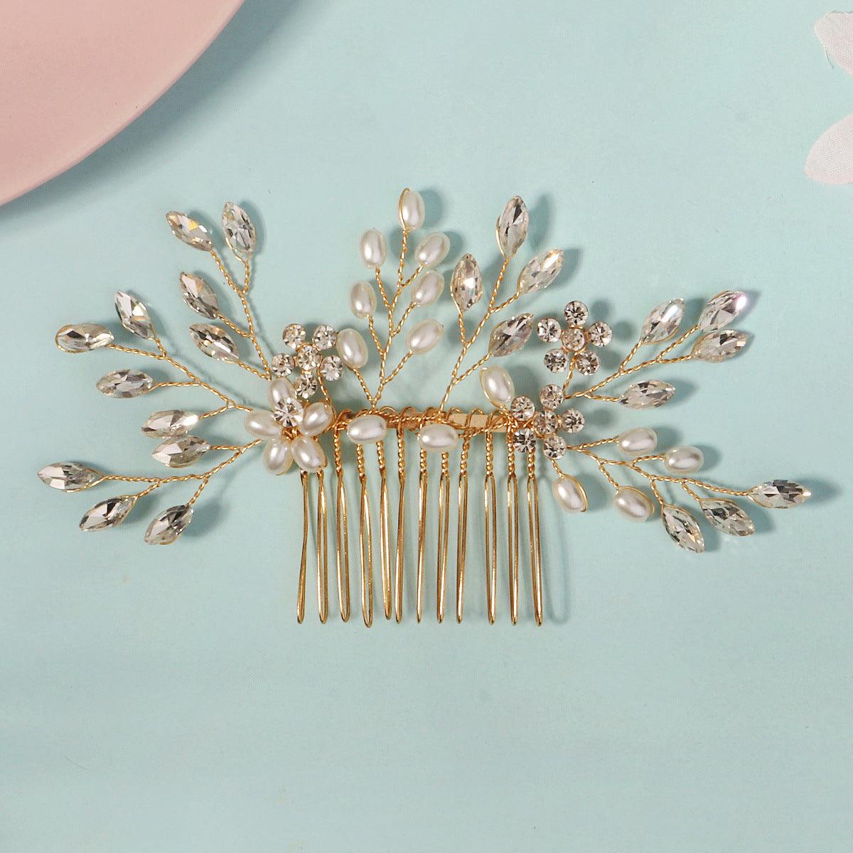 ROMANCE | Cheryl gold-tone hair accessory with pearl