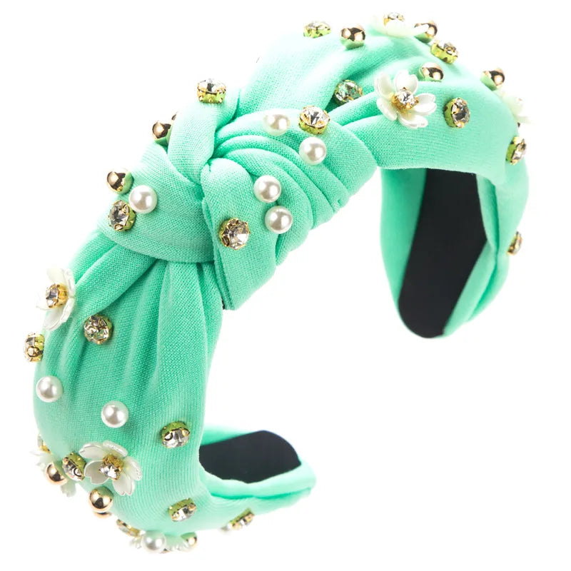 SUGAR SUGAR®, Pearl Garden – knotted necklace with pearls (mint)