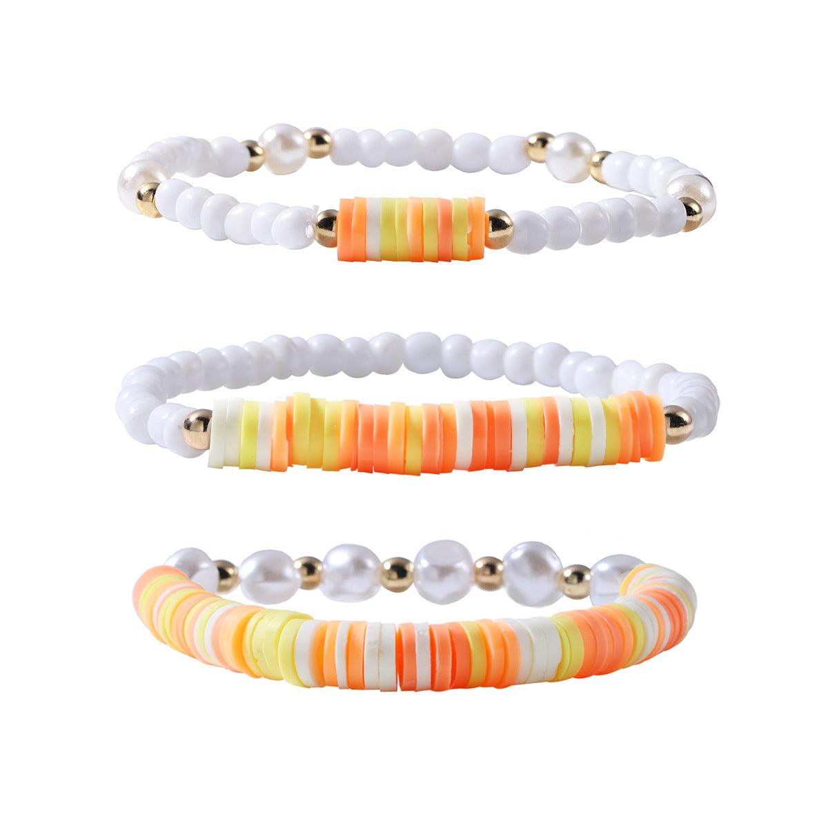 FRENCH RIVIERA | Sweeter Days - set of three orange-toned bracelets