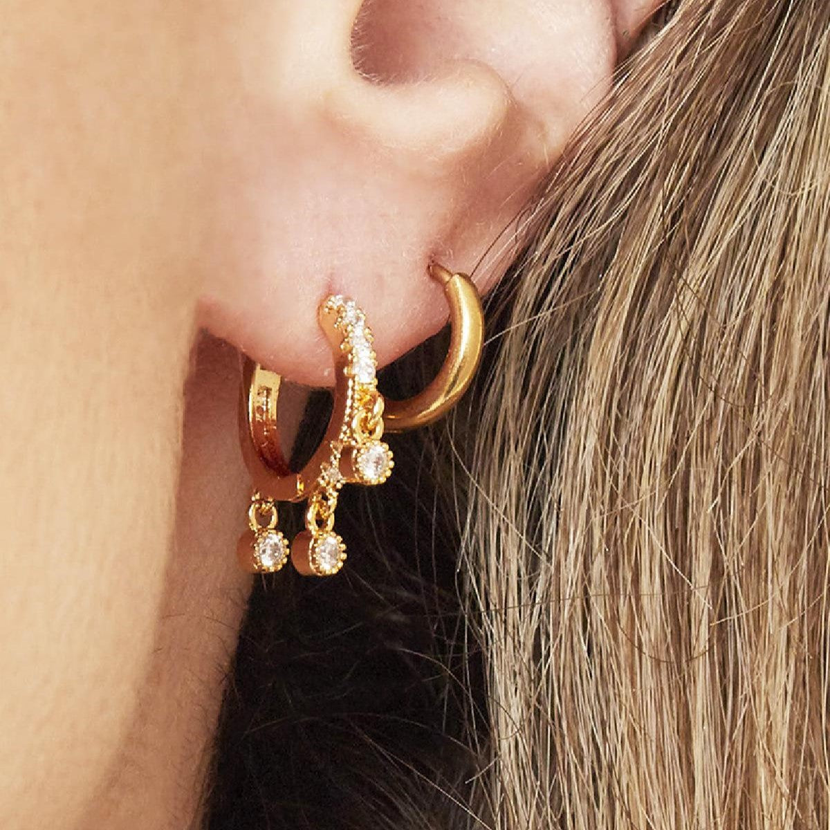 FRENCH RIVIERA | Mini Fay small gold-colored surgical steel rings