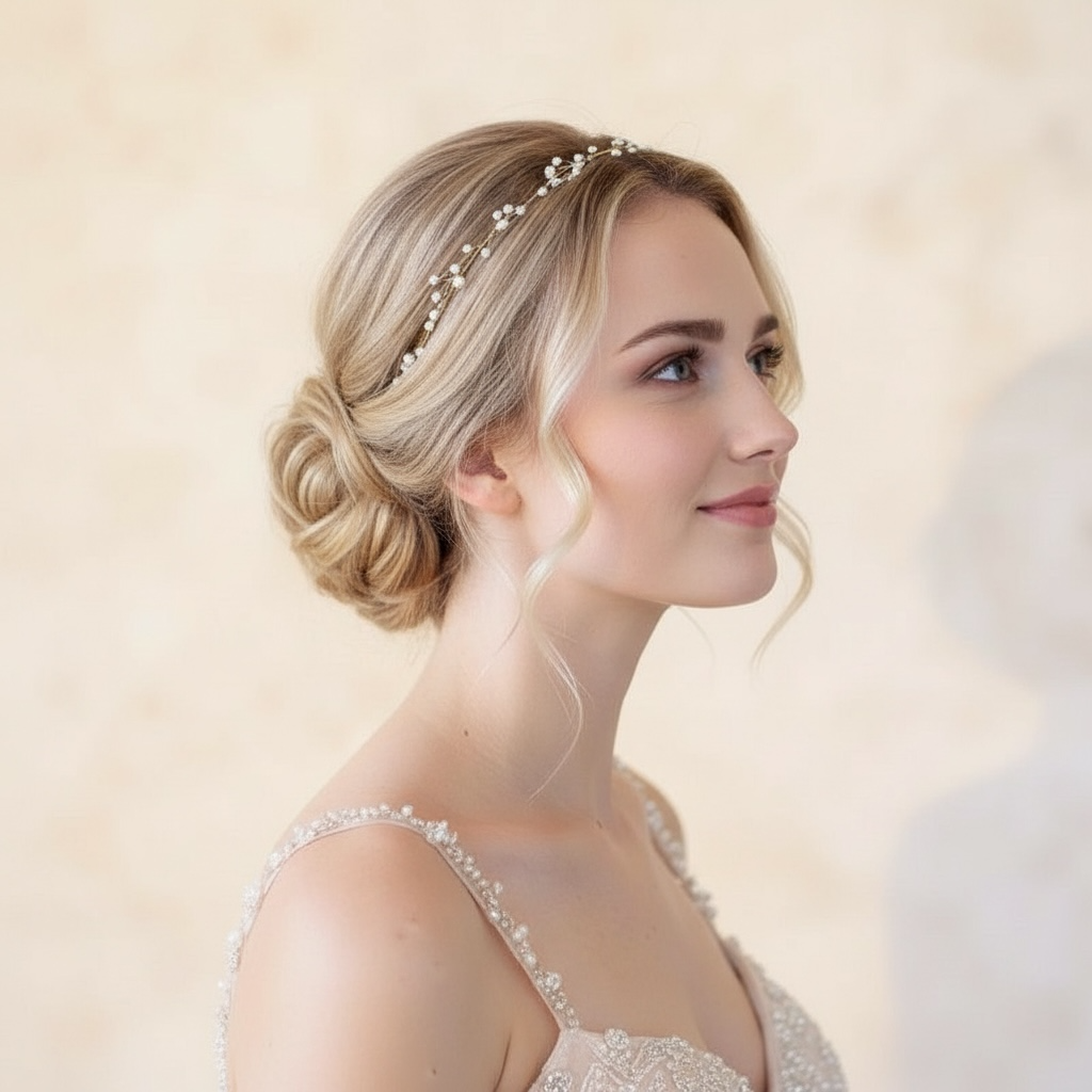Hair ornament, headband/ROMANCE, Delicate Twine Headpiece in Gold