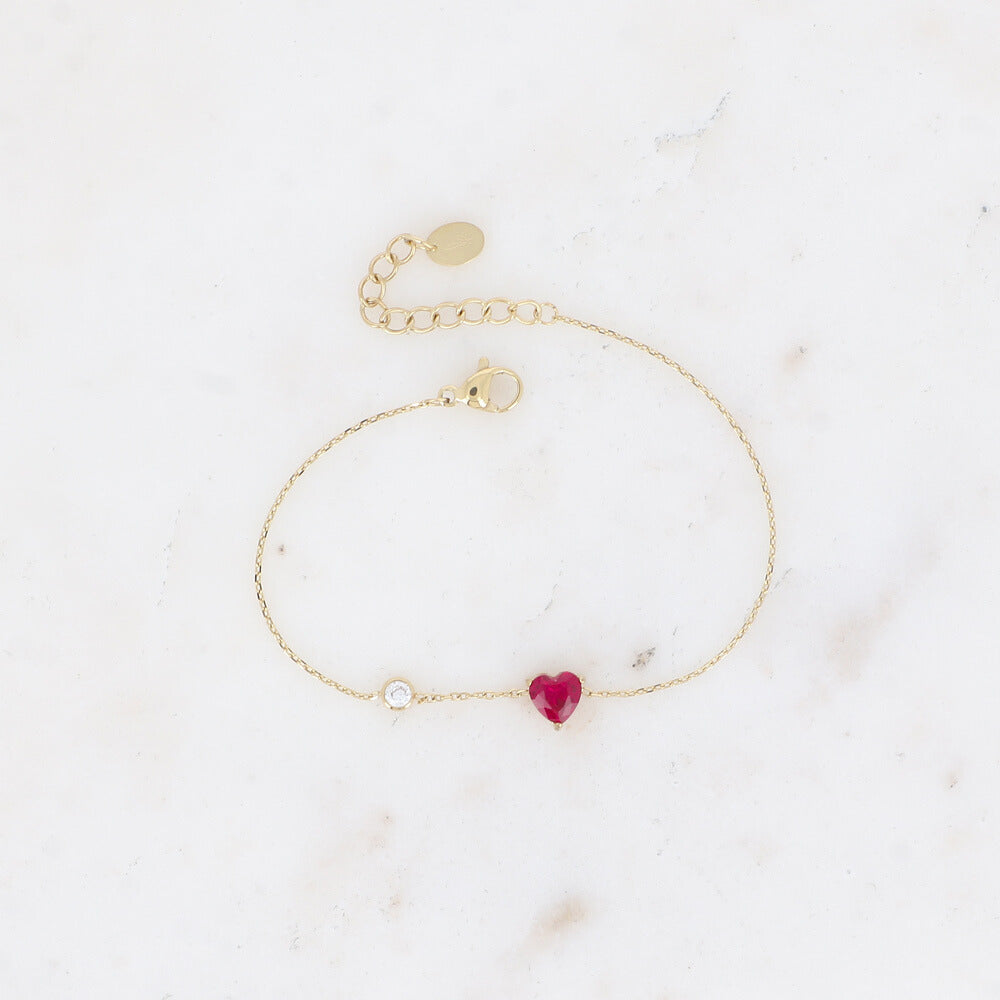 BOHM PARIS | Bracelet Amour -rannekoru (punainen sydän)