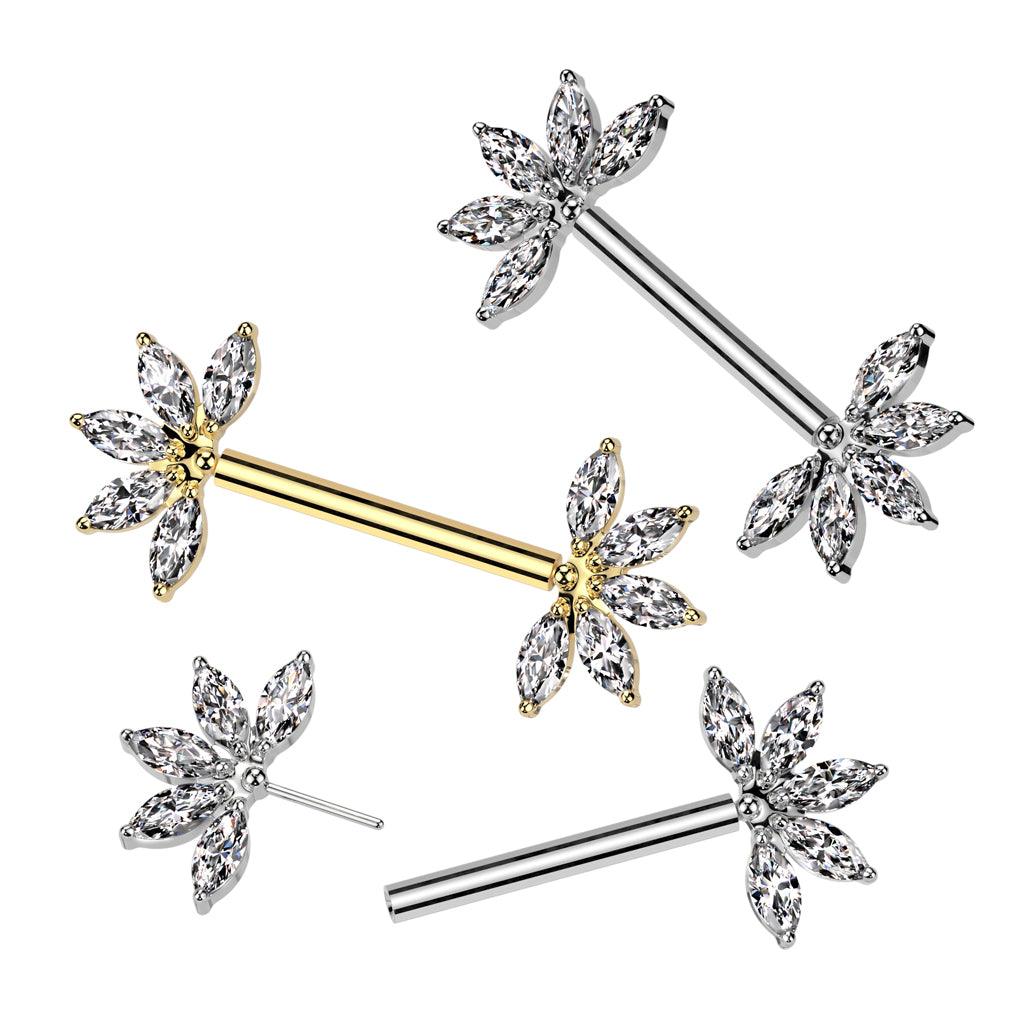 Nännikoru, Lux Titanium Barbell -titaaninen push in tappi (hopea)