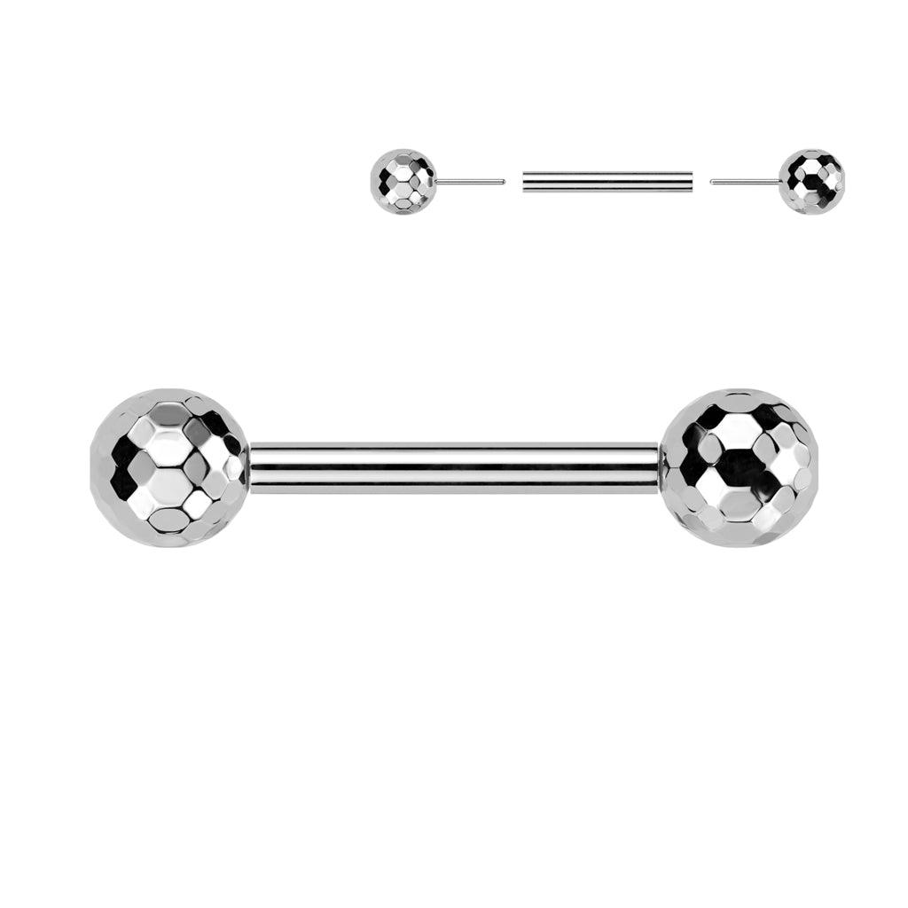 Nännikoru, Titanium Nipple Barbell -titaaninen push in tappi (hopea)