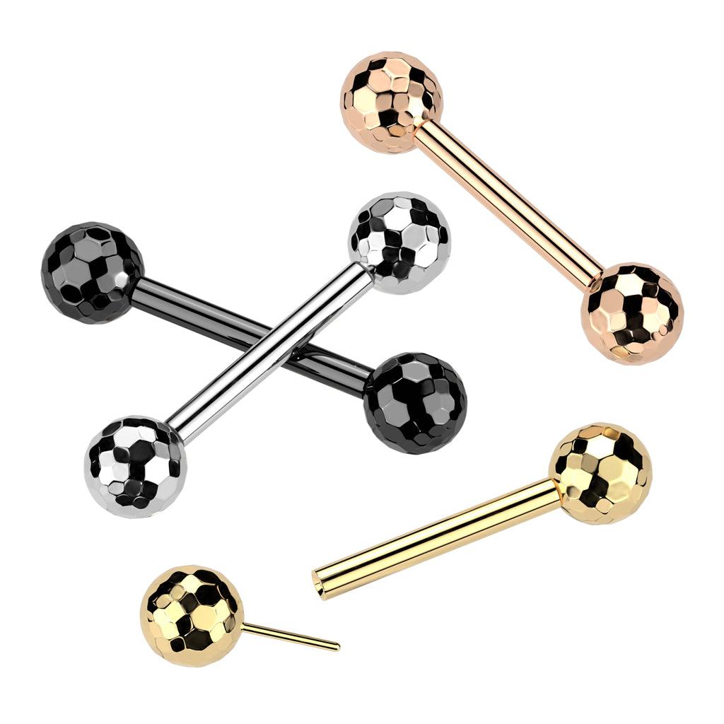 Nännikoru, Titanium Nipple Barbell -titaaninen push in tappi (musta)