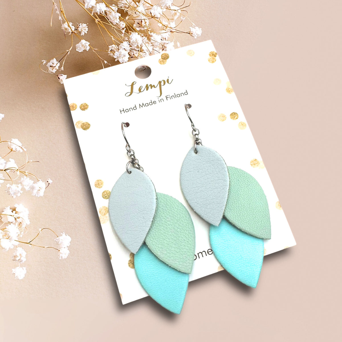 LEMPI® earrings, Little Grain (watercolors)