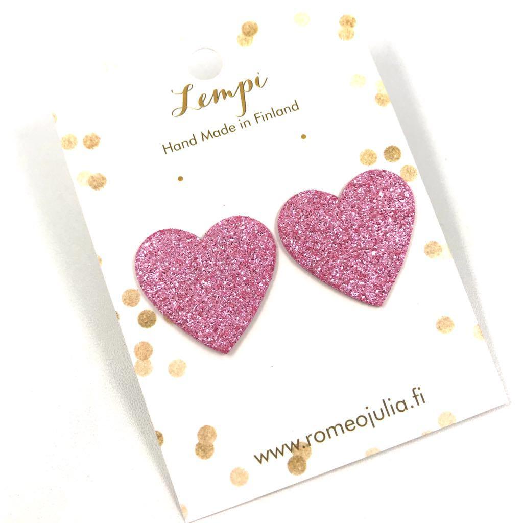 LEMPI earrings, Lempi (pink glitter)