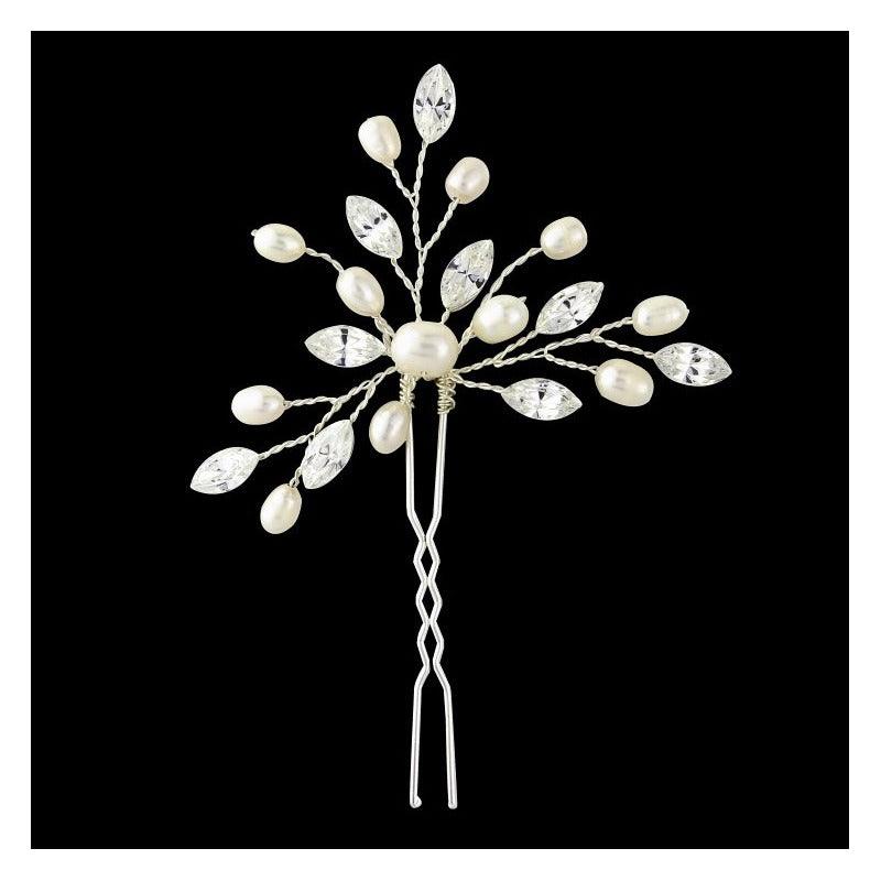 Hairpin, ATHENA BRIDAL|Silver Hairpin with Freshwater Pearls