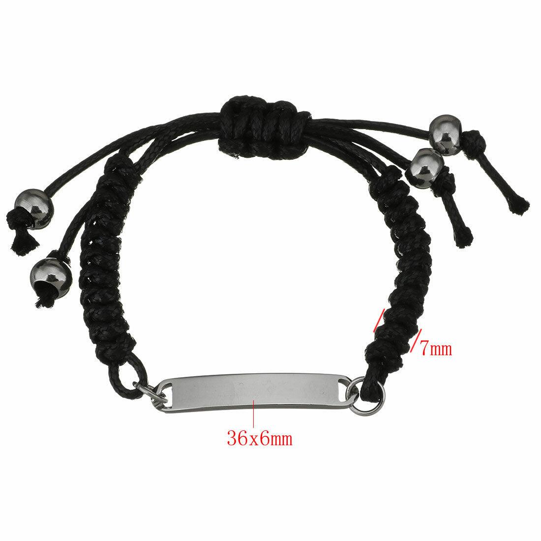 Surgical steel bracelet, Relaxed Black Bracelet