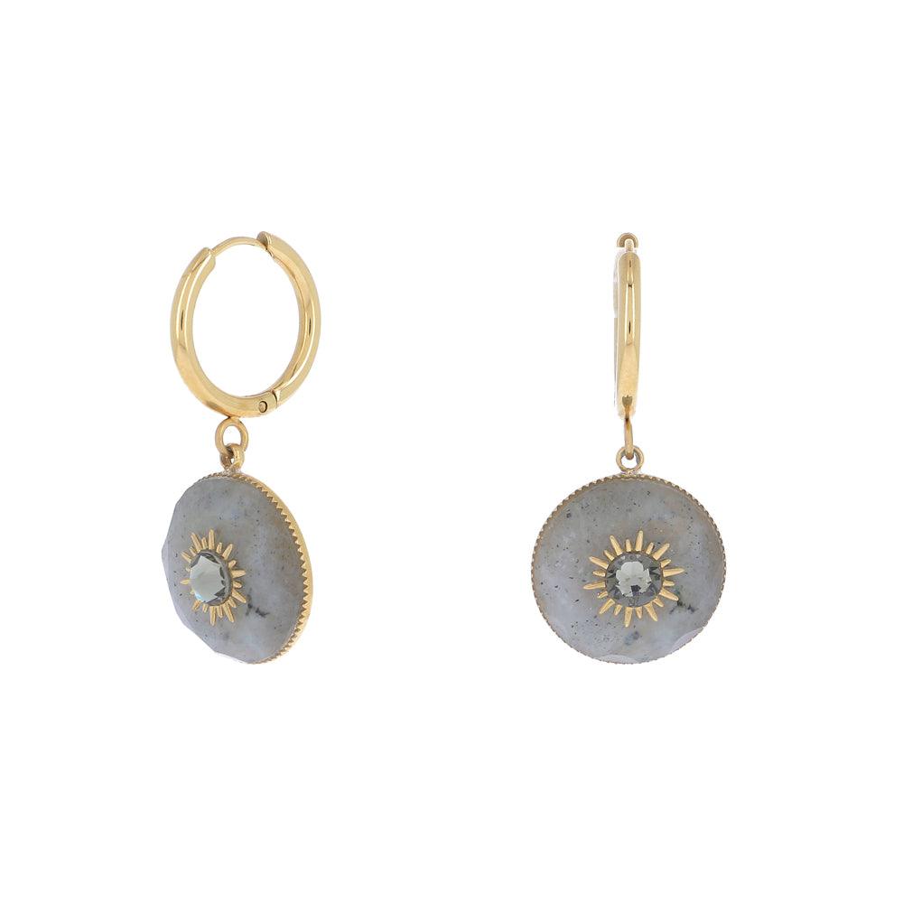 Korvakorut, BOHM PARIS|Boucles D'oreilles Elly avec pierre labradorite