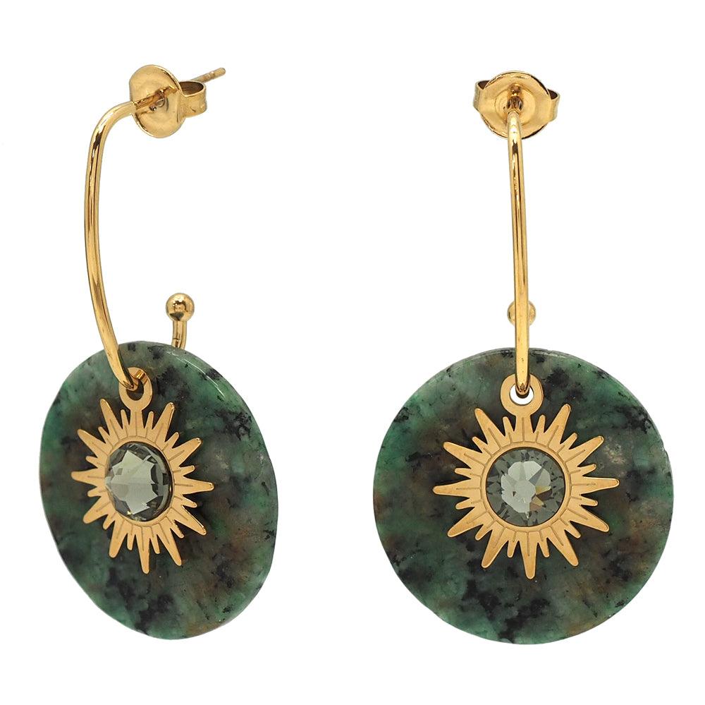 Earrings, BOHM PARIS|Boucles Anaelle avec turqoise africaine