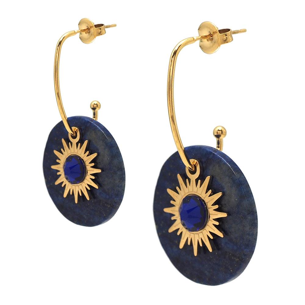 Earrings, BOHM PARIS|Boucles Anaelle with lapis lazuli