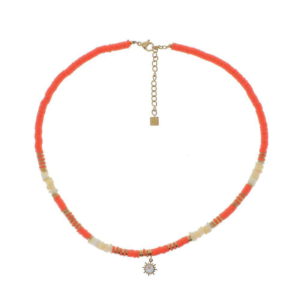 Necklace, BOHM PARIS|Collier Surf avec Cristal coral