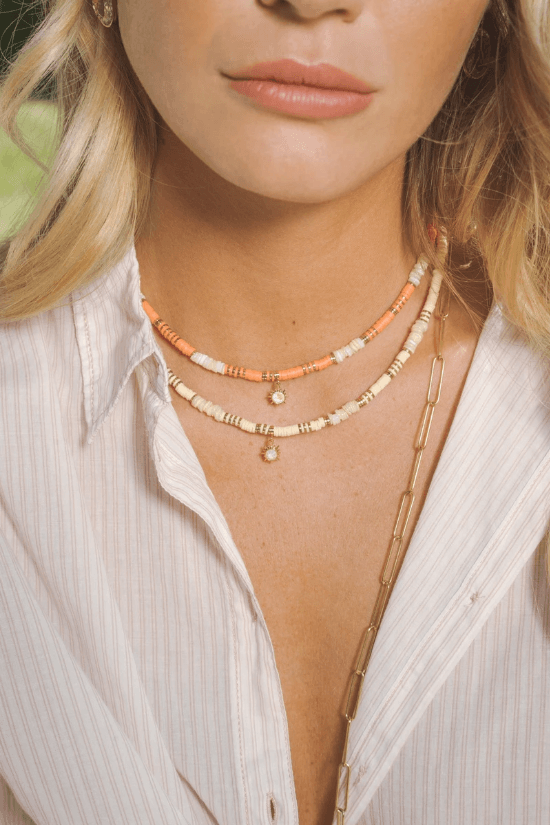 Necklace, BOHM PARIS|Collier Surf avec Cristal jaune