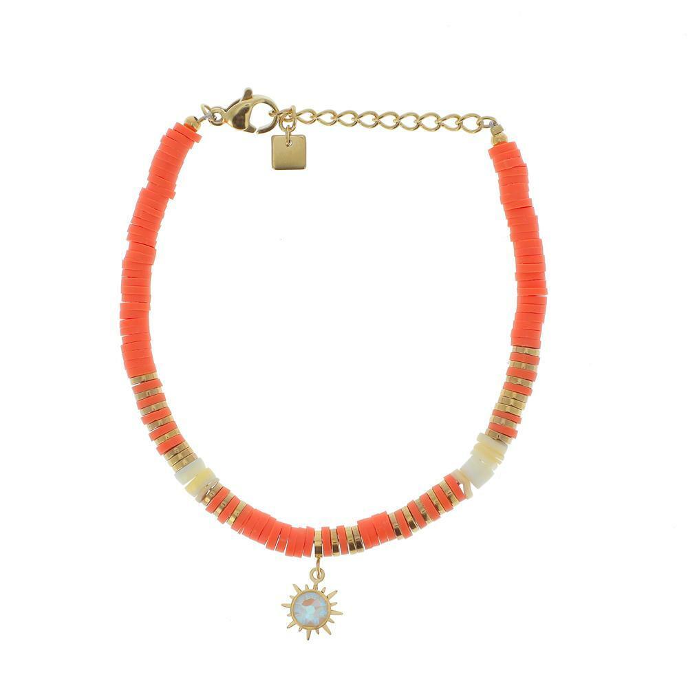 Bracelet, BOHM PARIS|Bracelet Surf avec Cristal coral