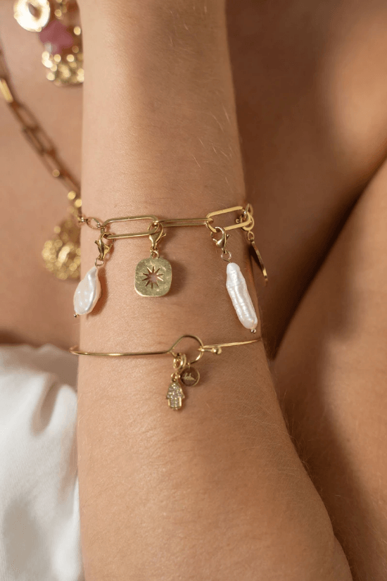 Mascot/pendant, BOHM PARIS|Lockie Charm Ariel pearl nacre