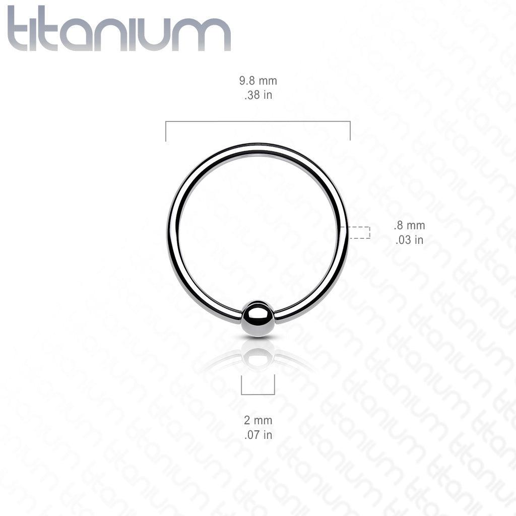 Piercing ring 0.8mm, Implant Grade Titanium Bendable Ring