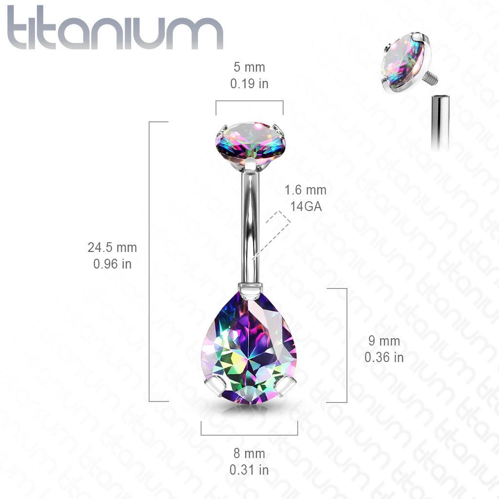 Titaaninapakoru, Teardrop CZ -aurora borealis pisaranapakoru