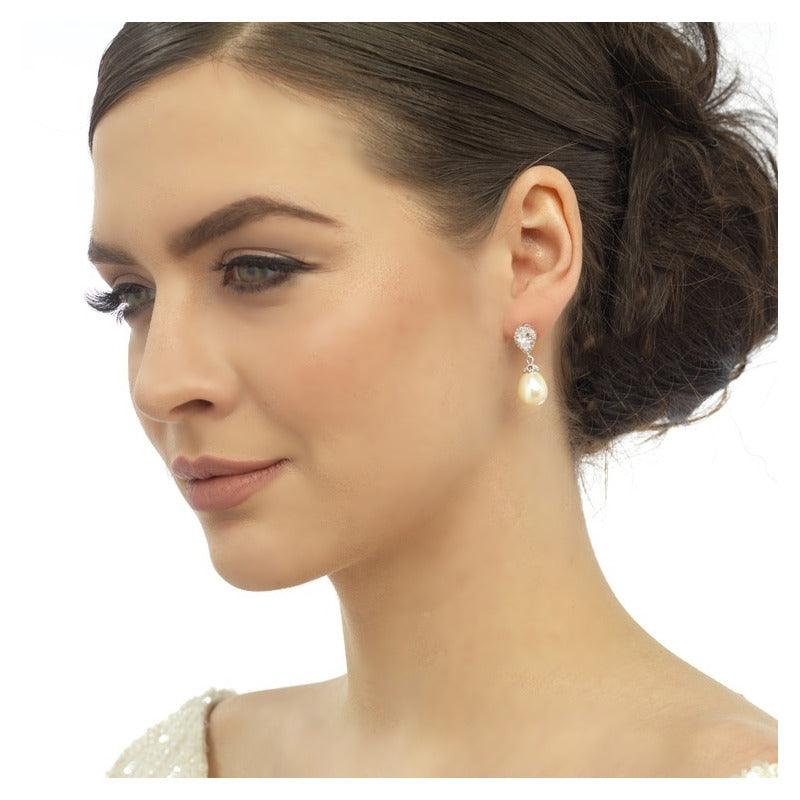 Crystal necklace, ATHENA BRIDAL|Precious Pearl Necklace Set