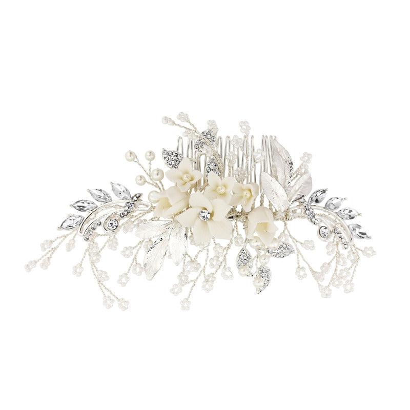 Hairpiece, ATHENA BRIDAL|Blooming Jasmin Headpiece - Luxe Hair Comb