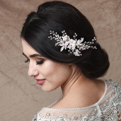 Hairpiece, ATHENA BRIDAL|Blooming Jasmin Headpiece - Luxe Hair Comb