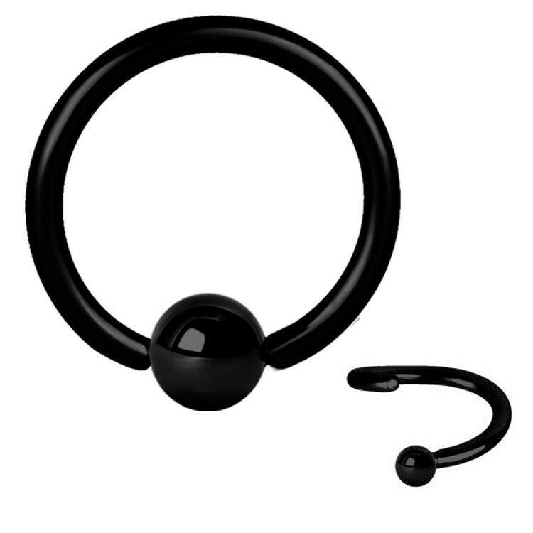 Lävistysrengas, nenärengas Continuous Blackline® BCR (0,8mm)