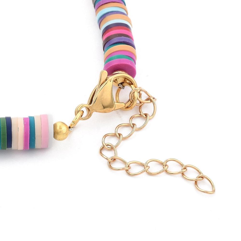 Necklace, FRENCH RIVIERA|Multicolor Surf Necklace with Pearl