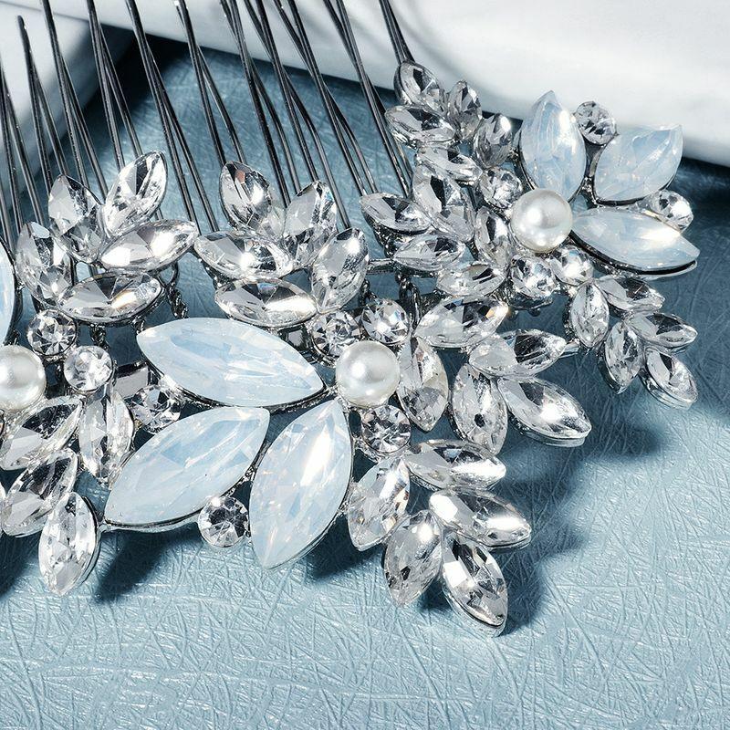 ROMANCE | Isabeau – silver-tone clear stone bun decoration