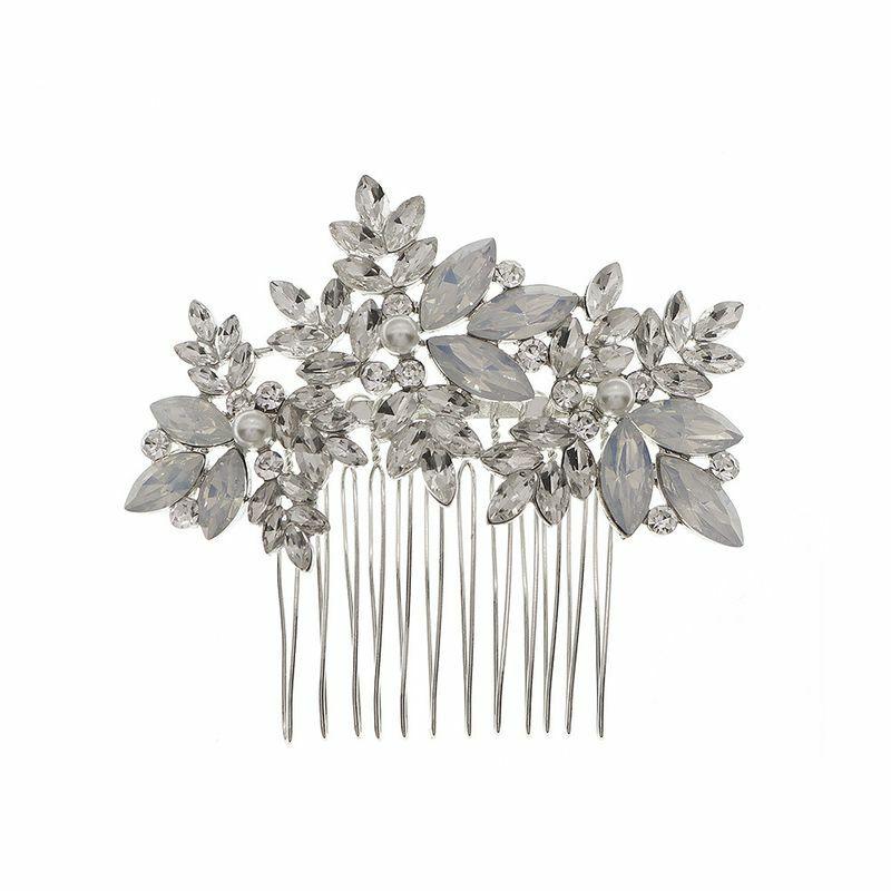 ROMANCE | Isabeau – silver-tone clear stone bun decoration