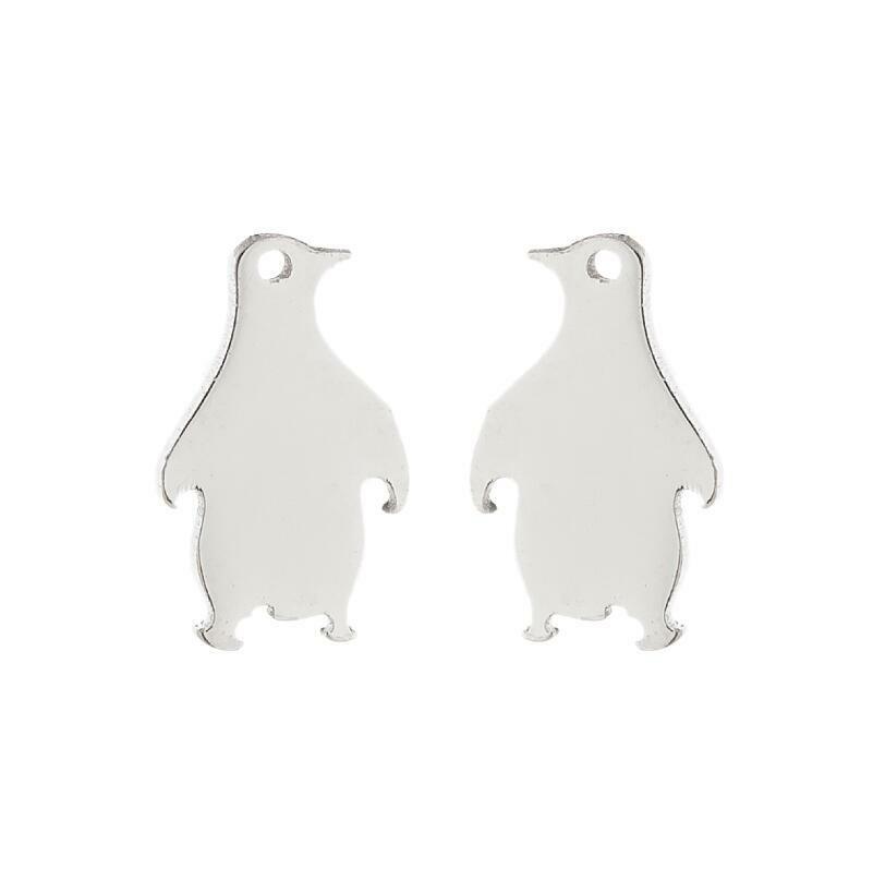 Surgical Steel Studs, Steel Penguin Earstuds