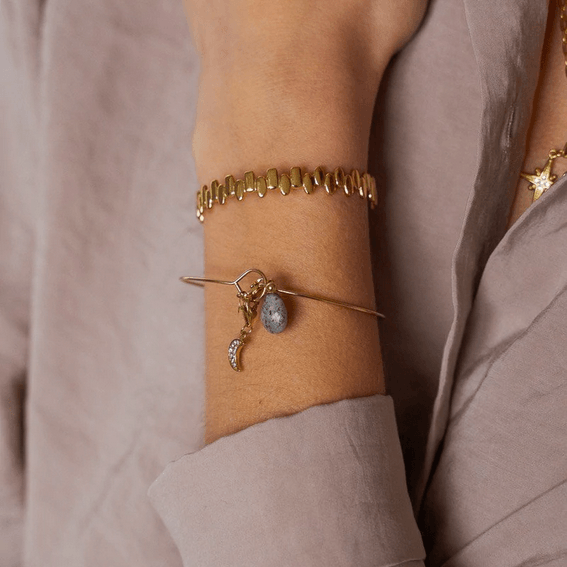 Mascot/pendant, BOHM PARIS|Lockie Charm Naturelle -labradorite