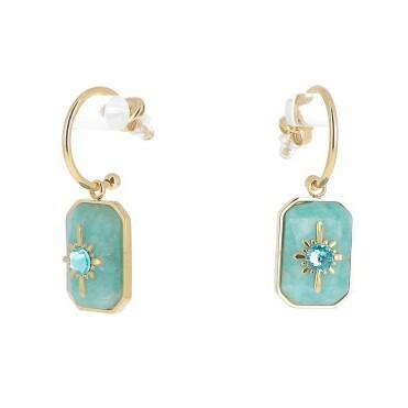 Earrings, BOHM PARIS|Boucles Mylène -amazonite