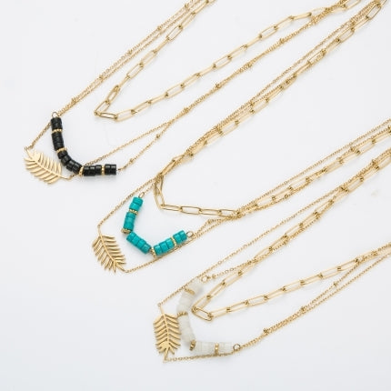 Surgical steel necklace, FRENCH RIVIERA|Holiday Gold Necklace (3 colors)
